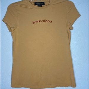 Yellow/tan banana republic t-shirt